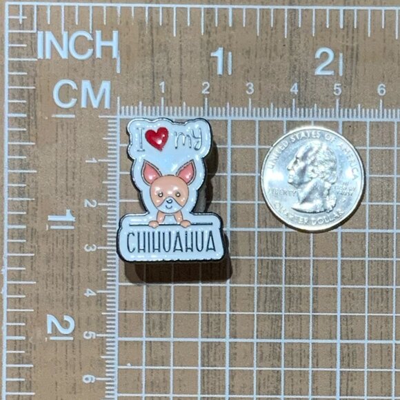 New! I Love my Chihuahua Dog Puppy Enamel Pin Brooch Heart - Picture 2 of 5